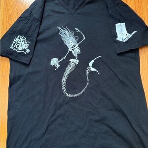 Skeleton Mermaid Graphic T-shirt